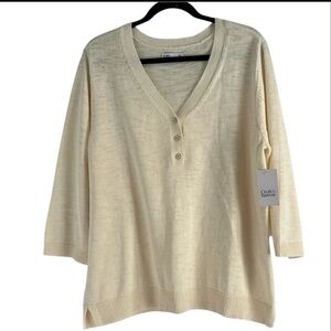 Croft & Barrow Size XXL Cream Sweater NWT Business Casual